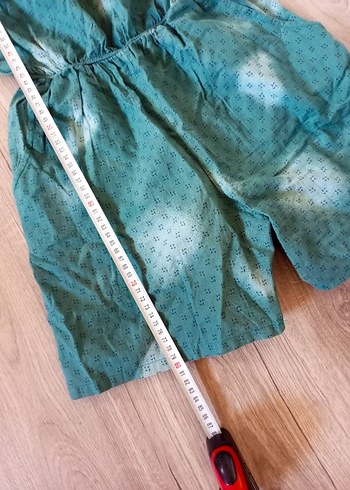 Kadın Turkuaz Askılı Mini Tulum - Görsel 6