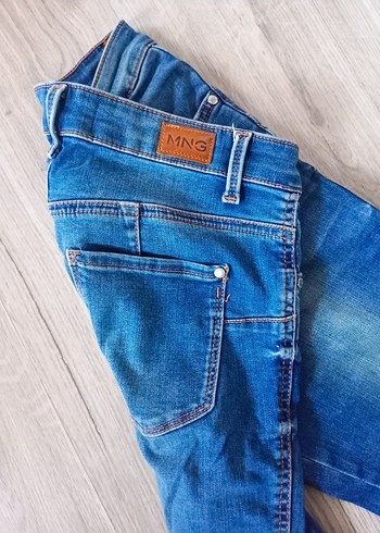 Mango Mavi Kadın Regular Fit Denim Pantolon - Görsel 6