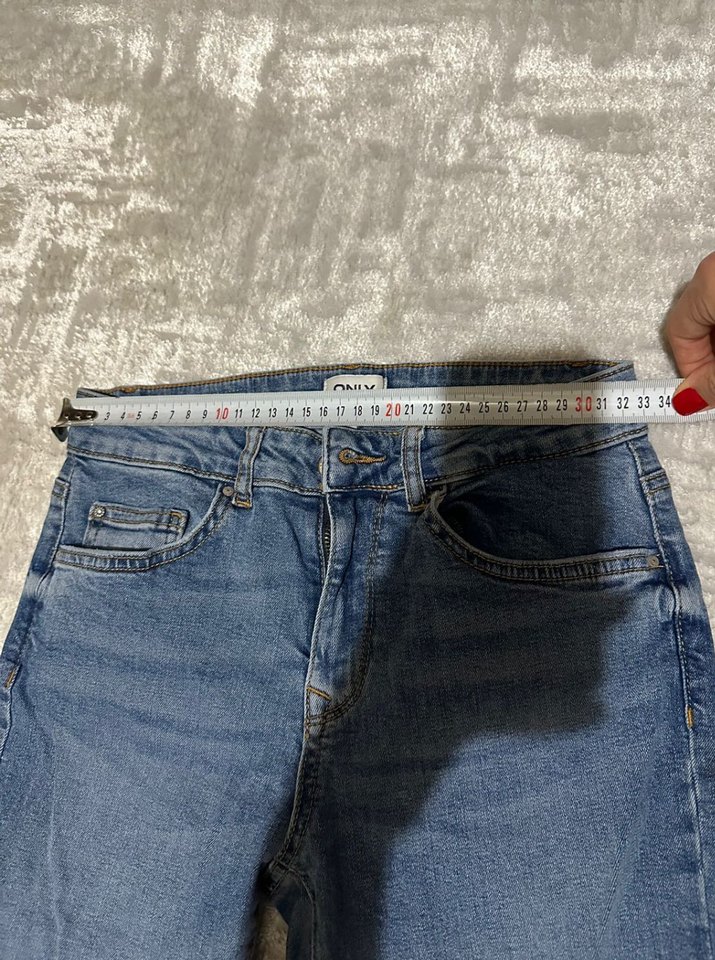 Kadın Mavi Bel Detaylı Normal Paça Jean - Görsel 4