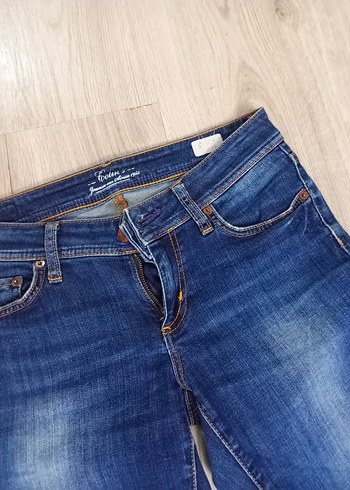 Kadın Mavi Bol Kesim Denim Jean - Görsel 2