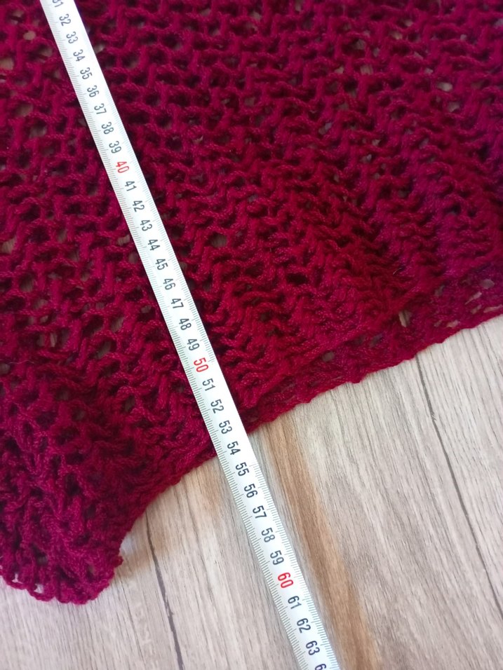 Bordo Örgü Kadın Mini Kazak - Görsel 5