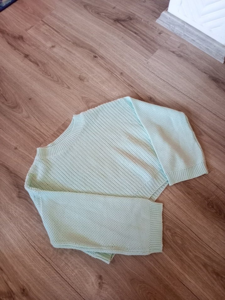 Bej Renkli Kadın Örgü Kazak - Görsel 3