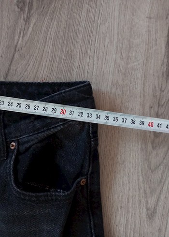 Gri Düğmeli Bol Kesim Kadın Jean - Görsel 3