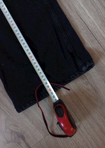 Gri Düğmeli Bol Kesim Kadın Jean - Görsel 2