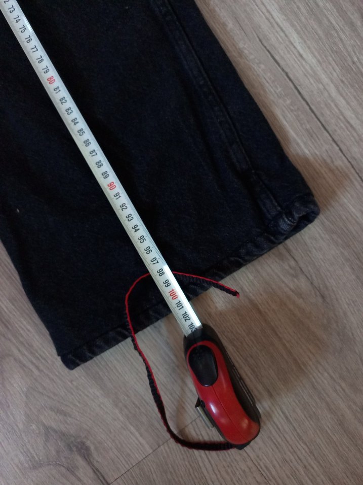 Gri Düğmeli Bol Kesim Kadın Jean - Görsel 2