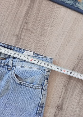 Mavi Gevşek Kesim Midi Kot Pantolon - Görsel 5