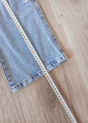 Mavi Gevşek Kesim Midi Kot Pantolon - Görsel 6