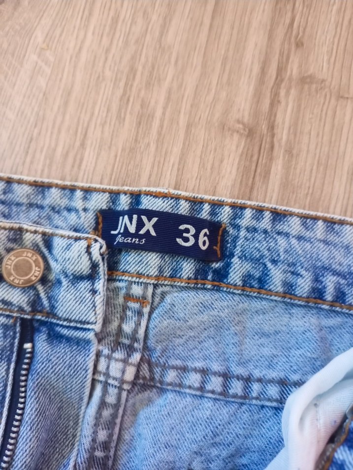 Mavi Gevşek Kesim Midi Kot Pantolon - Görsel 3