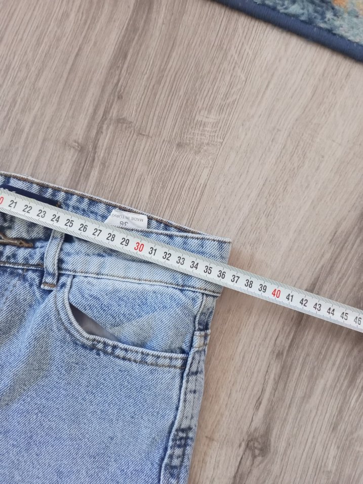 Mavi Gevşek Kesim Midi Kot Pantolon - Görsel 5