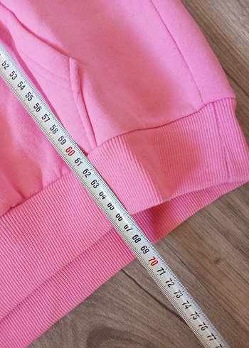 Pembe Kapüşonlu Kadın Sweatshirt - Görsel 3