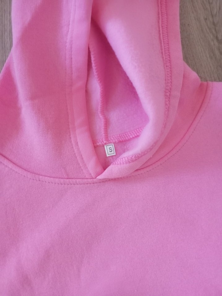 Pembe Kapüşonlu Kadın Sweatshirt - Görsel 4