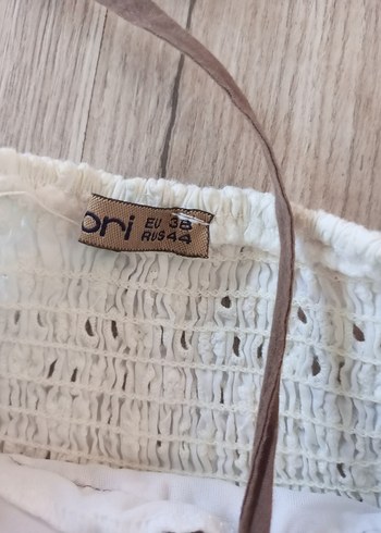 Dantel Detaylı Beyaz Straplez Mini Elbise - Görsel 3