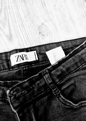 ZARA Gri Kadın Denim Bol Kesim Jean - Görsel 3