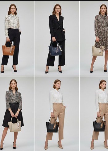 Fularlı Deri Kadın Çantası - Görsel 2