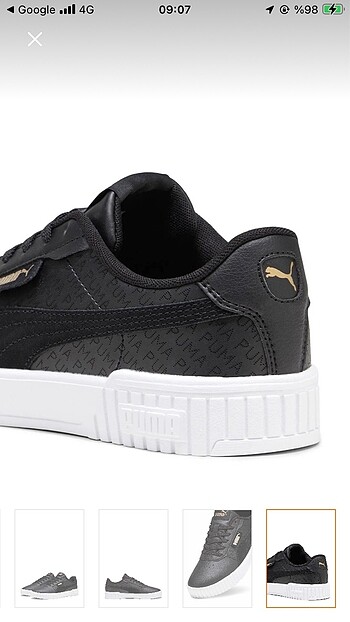 37,5 Beden siyah Renk Puma carina 2.0 siyah kadın spor ayakkabı
