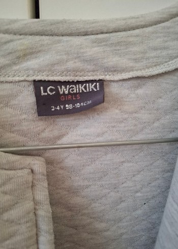 LC Waikiki Kız Çocuk Kırçıllı Gri Fermuarlı Ceket