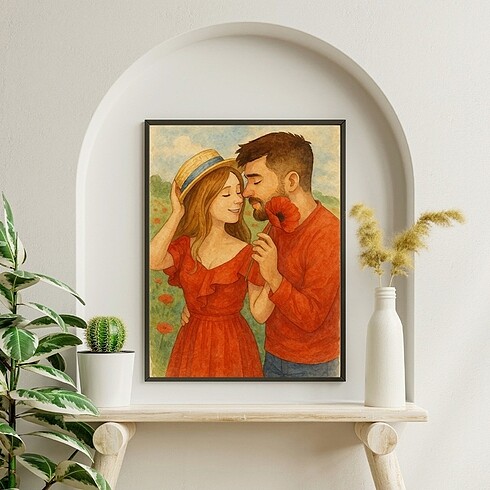 SULU BOYA TARZI ÖZEL POSTER