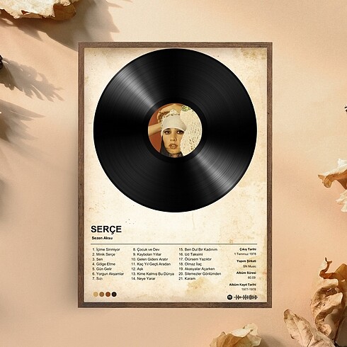 SEZEN AKSU SERÇE PLAK ALBÜM POSTER