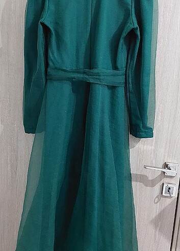 xl Beden Zümrüt yeşili abiye 