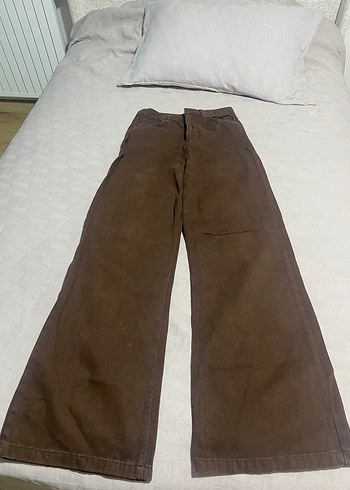 Kadın Kahverengi Bol Kesim Midi Pantolon