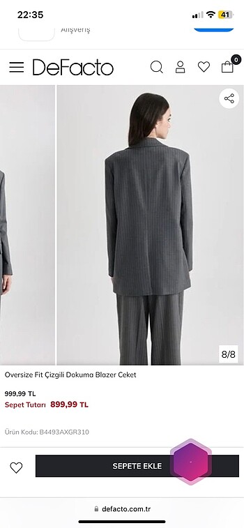 xxl Beden gri Renk Blazer çeker