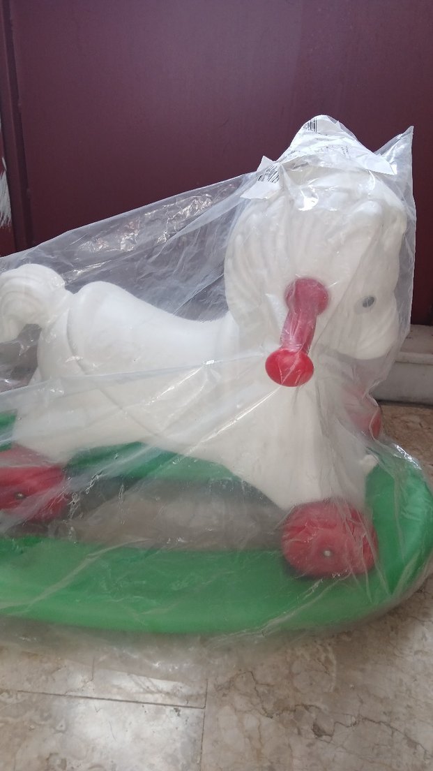 Beyaz Sallanan At Oyuncak - Görsel 2