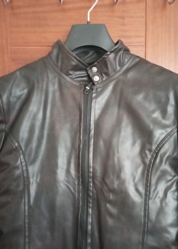 Koton Kadın Gri Deri Biker Ceket