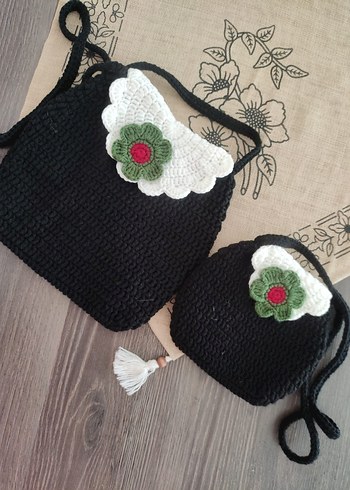 Filistin bayrağı renklerinde anne kız cantasi - Görsel 3