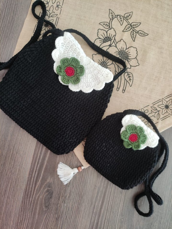 Filistin bayrağı renklerinde anne kız cantasi - Görsel 3