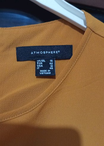 Camel Renkli Kadın Kapri Kollu Salaş Bluz - Görsel 3