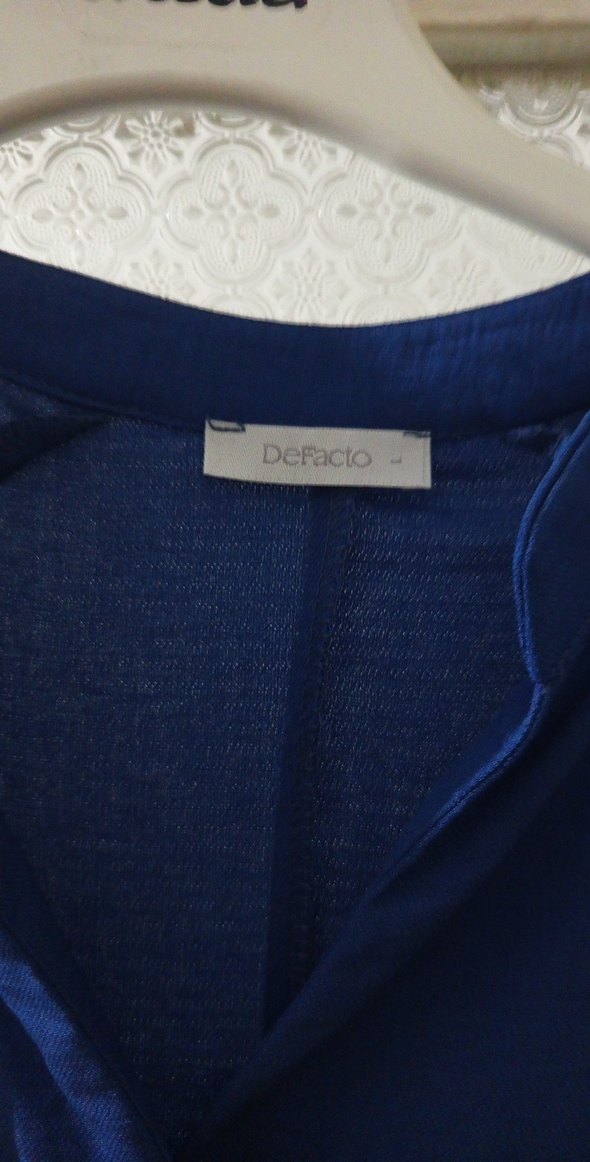 Uzun Kollu Mavi Salaş Tunik - Görsel 2