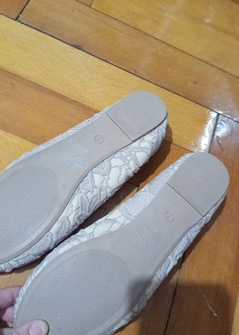 Dantel Detaylı Beyaz Kadın Babet - Görsel 2