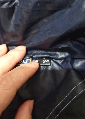 Kadın Mavi Kapitone uzun Kışlık Mont - Görsel 3