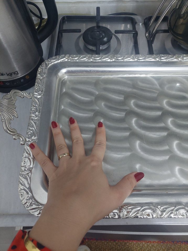 çelik tepsi dalgıç marka antika - Görsel 2