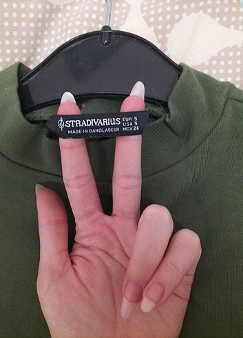 Stradivarius Stradivarius yeşil kısa mini elbise