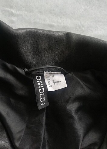 xs Beden siyah Renk H&M deri ceket