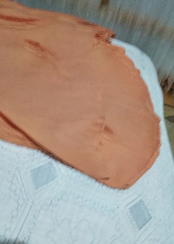 V Yaka Bej Kadın Keten Gömlek - Görsel 6