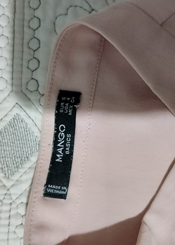 Mango orjinal Bej Düğmeli Uzun Kollu Kadın Gömlek - Görsel 4