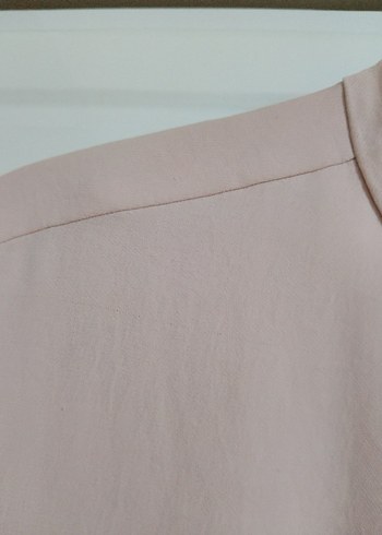 Mango orjinal Bej Düğmeli Uzun Kollu Kadın Gömlek - Görsel 2