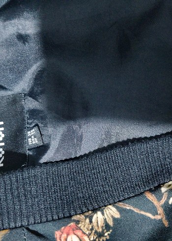 Çiçek Desenli Fermuarlı Kadın Ceket - Görsel 4