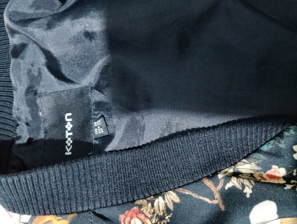 Çiçek Desenli Fermuarlı Kadın Ceket - Görsel 4