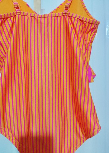 Penti Turuncu Çizgili Kız Mayo - Görsel 7