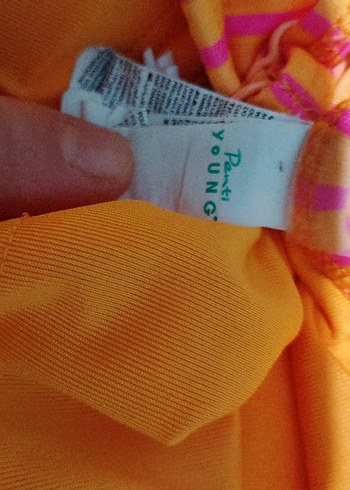 Penti Turuncu Çizgili Kız Mayo - Görsel 11