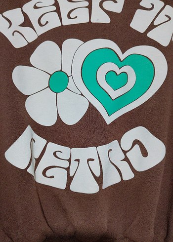 Düğmeli Kahverengi Sweatshirt Ceket - Görsel 3