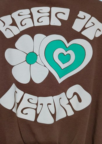 Düğmeli Kahverengi Sweatshirt Ceket - Görsel 2