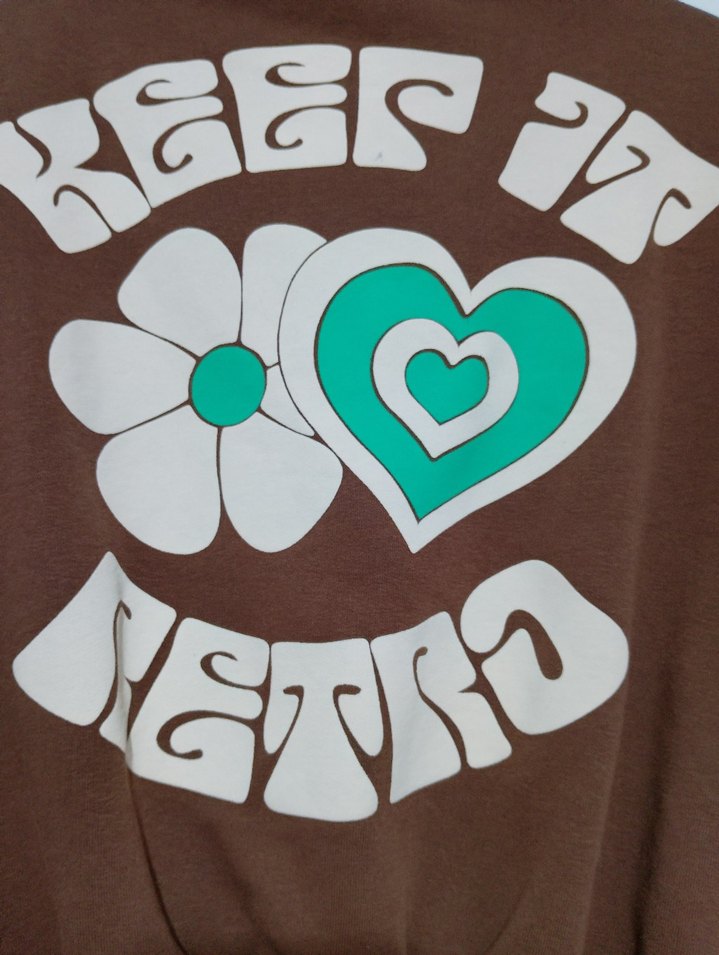 Düğmeli Kahverengi Sweatshirt Ceket - Görsel 2