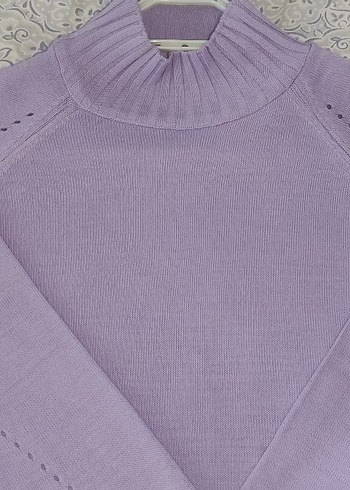 Lila Kadın Triko Kazak - Görsel 4