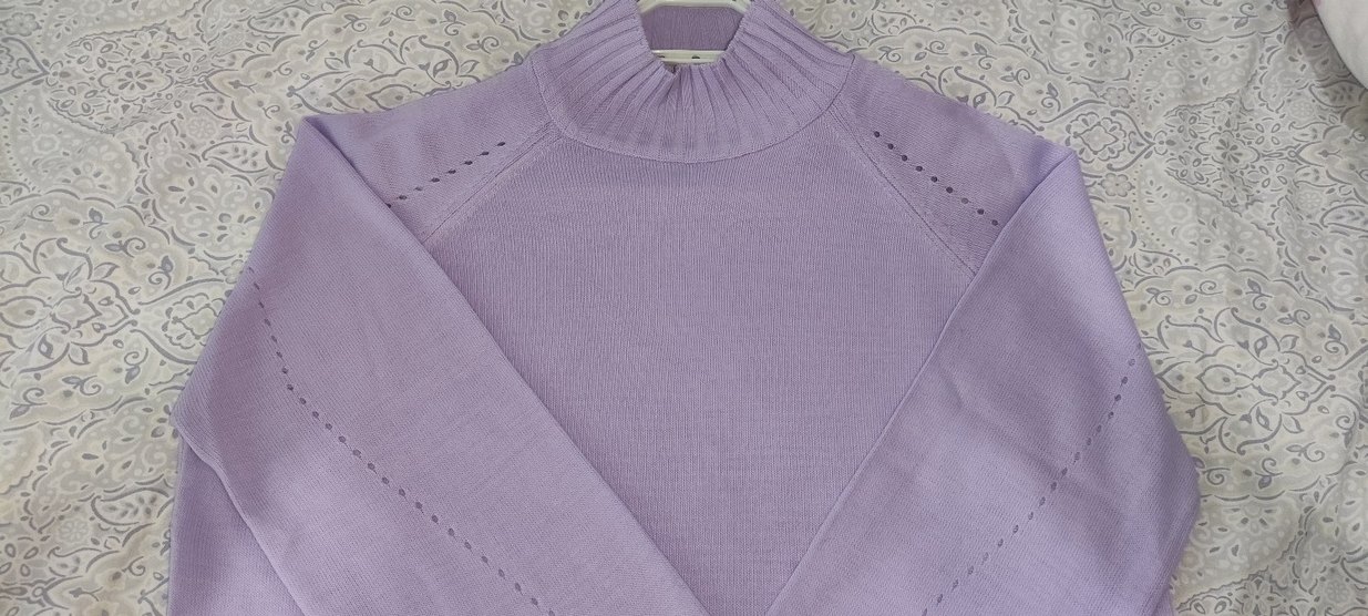 Lila Kadın Triko Kazak - Görsel 4