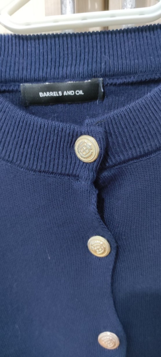 Düğmeli Lacivert Kadın Hırka - Görsel 3