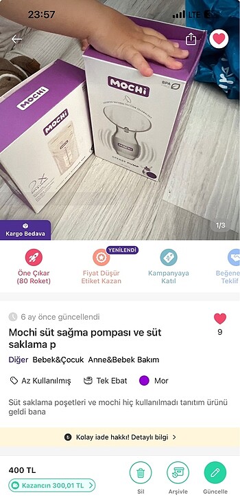 Mochi süt sagma pompası